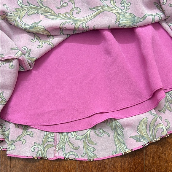 Milly Long Sleeve Pink and Brown Chain Patterned Dress, Size 8, NWOT - Picture 10 of 16